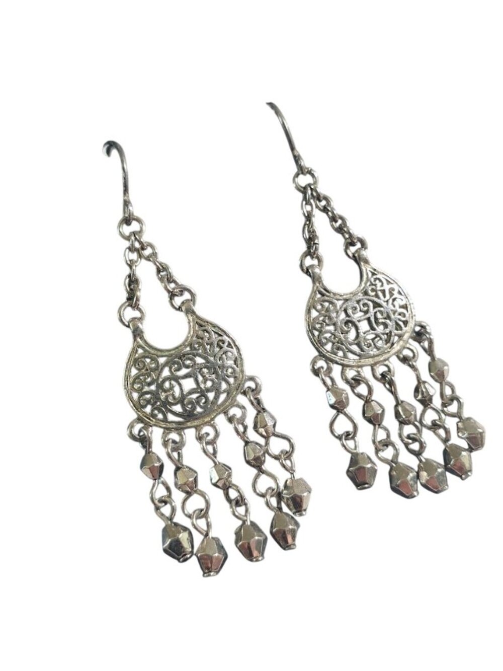 Chandelier Dangle Earrings Filigree Drop Design Lightweight Stylish Jewelry Gift